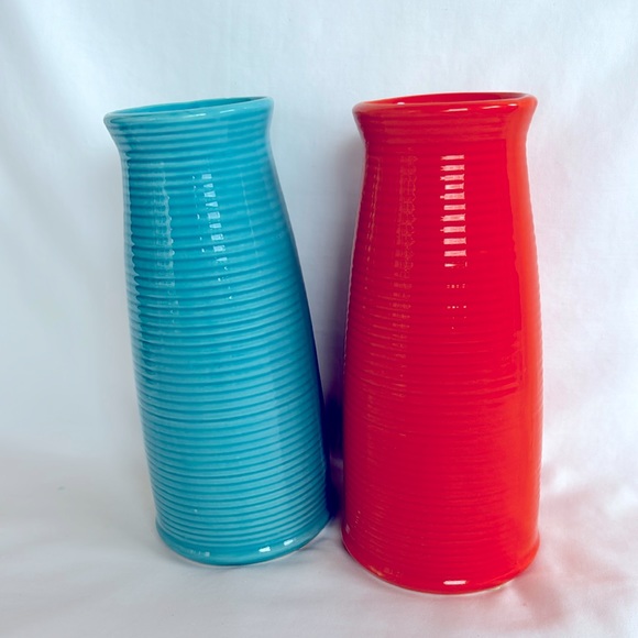 Ashland Other - Set Of 2 Like New ! Ashland Ceramic Vases Blue & Orange